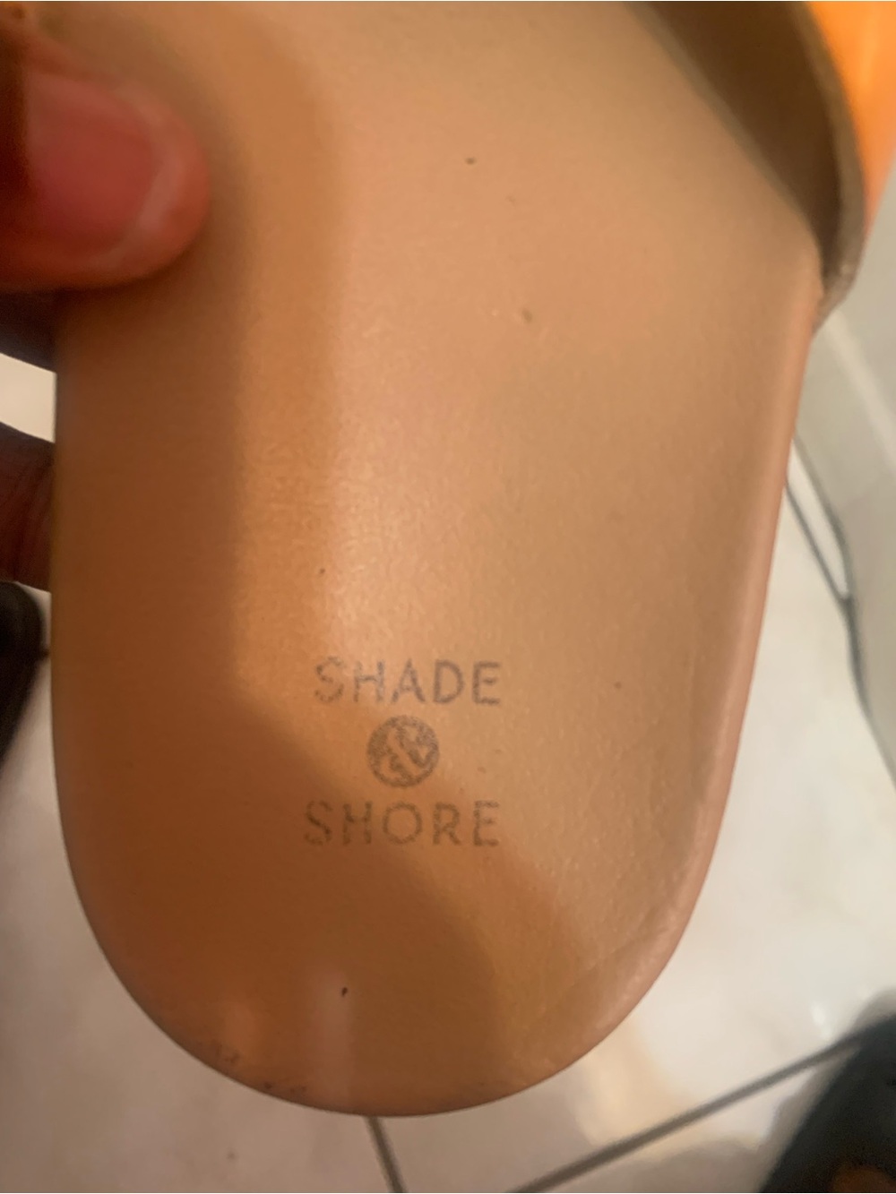 Shade & Shore Women's Tan Slip-On Mule Sandal